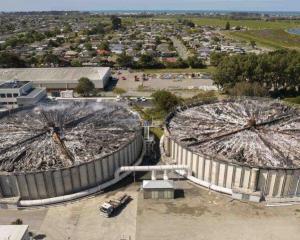The Bromley wastewater treatment plant pictured in 2017 after being damaged by a fire. Photo:...
