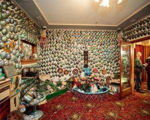 The interior of Fred and Myrtle’s Paua Shell House in Canterbury Museum in 2018. PHOTO: SUPPLIED