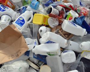 The number five recycling bin Packit had at the Dunedin central New World collected a range of...