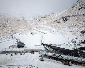 Snow covered much of the Remarkables snowfield yesterday. PHOTOS: NZSKI