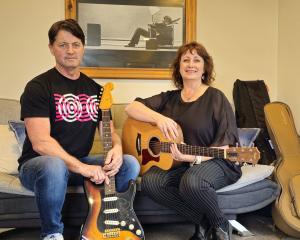 Getting ready to celebrate New Zealand Music Month are local band Double Talk, comprising husband...