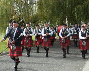 The South Canterbury Highland Pipe Band will again take part in Anzac Day services this year....