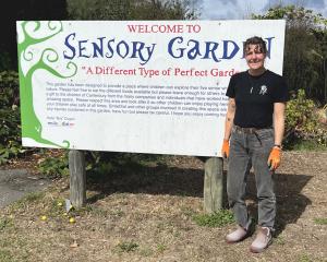 Newly appointed Sensory Garden Assistant Vic Nebbeling. Photo: Supplied