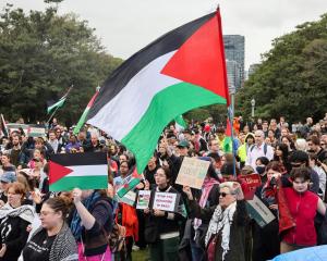 Palestine supporters gather ahead of a rally in Sydney earlier this month. Photo: Reuters