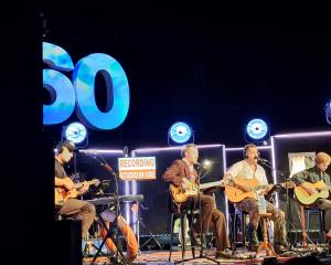 Six60 members (from left) Marlon Gerbes, Chris Mac, Matiu Walters and Ji Fraser go acoustic...
