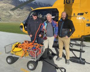 Queenstown Alpine Cliff Rescue Team coordinator Russ Tilsley, right, with Heliworks’ Nick...