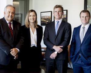 Todd & Walker Law consultant Graeme Todd, left, with partners, from left, Louise Denton, Pete...