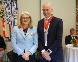 Queenstowner Dave Beeche CNZM pictured with Chief Justice Helen Winkelmann. PHOTOS: GOVERNMENT HOUSE