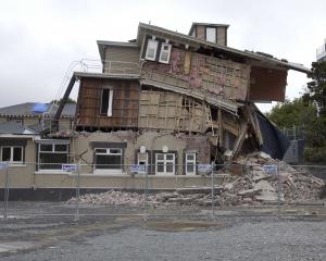 Damage in the Christchurch CBD following the 2011 quake. PHOTO: SIMON BAKER