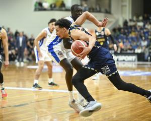 Otago Nuggets guard Zaccheus Darko-Kelly in action during a National Basketball League game...