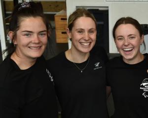 High Performance Sport New Zealand athletes (from left) Holly Robinson, Caitlin Deans, Anna...