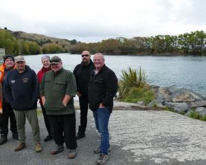 Celebrating getting the go-ahead to upgrade the Kaitangata boat ramp yesterday are Measley Beach...