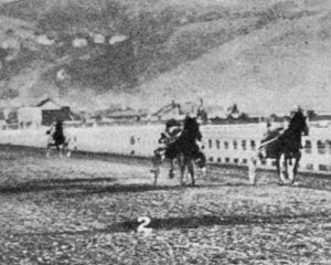 Spectators at Forbury Park as Bundaberg wins the St Clair Handicap. — Otago Witness, 20.5.1924 
