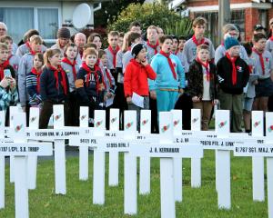 Balclutha cubs and scouts laid a wreath at the dawn parade. PHOTOS: NICK BROOK