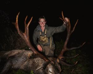 Wapiti hunter Tim Schulpen with one of his kills from this year. PHOTOS: SUPPLIED