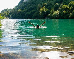Taking a bath in a lake in the alps. PHOTOS: GETTY IMAGES