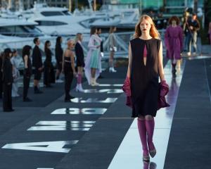 A model walks the runway during the Zambesi show at last year's New Zealand Fashion Week. Photo:...