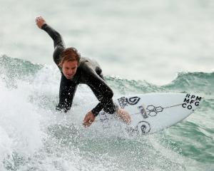 Surfer Billy Stairmand in action before the Paris 2024 Olympic Games New Zealand surfing team...