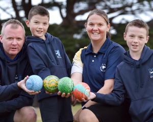 The McEwan family (from let) from left Brent, Lachie, Shannon and Jordan, outside the Bowls...