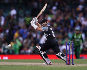 Black Caps captain Kane Williamson plays behind square on the legside. Photo: Getty Images