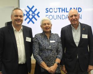 Celebrating the launch of the  Southland Foundation last night are (from left) SBS Bank chief...