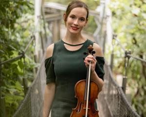 Departing New Zealand String Quartet second violinist Monique Lapins at Zealandia in Wellington....