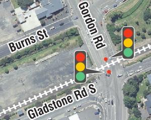 The intersection of Gladstone and Gordon Rds in Mosgiel.