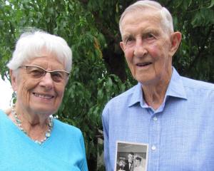 Jack Alabaster and wife Shirley celebrating their 65th wedding anniversary in Alexandra in 2018....