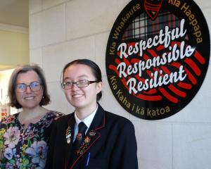 Waitaki Girls’ High School year 13 pupil Anika Hayes and the school’s head of learning for...