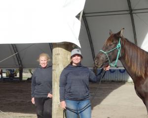 Deb Smith, her daughter Claire and horse Hennessy are excited for their new equestrian arena to...