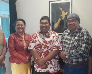 Oamaru Tuvalu Community Group members are (from left) first secretary Niuone Eliuta, chairwoman...