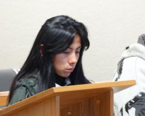 Brazilian national Evellyn Maeda Magahlaes in court in Queenstown today. Photo: Guy Williams