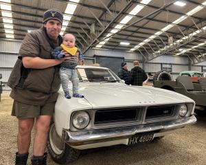 Andrew Johnstonand his 7-month-old son George were at the GWD Toyota Tussock Country Ute Muster...
