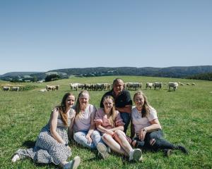 Katrina and Fergus Templeton, of Twin Rivers Charolais, pictured with their three daughters (from...