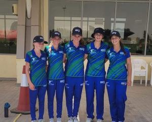 Coming second overall in the inaugural Dubai Girls R66T Cup 2024 tournament were (from left) Ruby...