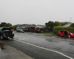 Both vehicles suffered significant damage in the crash. Photo: Nina Tapu 
