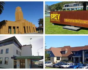 From top left: Buller District Council; Greymouth District Council; West Coast Regional Council...