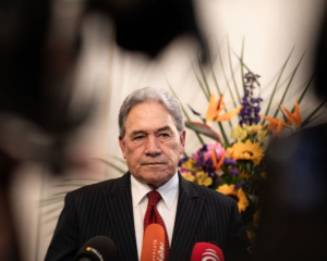 NZ First leader Winston Peters at his swearing-in. Photo: RNZ
