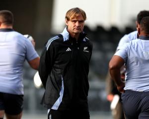 Razor looks on at a recent All Blacks training. PHOTO: ODT FILES