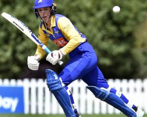 Polly Inglis bats for the Sparks at the University Oval last summer. PHOTO: PETER MCINTOSH