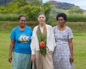 Karen Walker Karen Walker visited Verevere Village to learn the process of making pandanus bags....