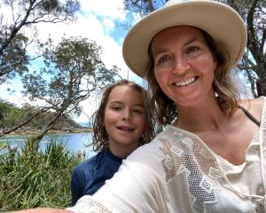 Fin and Sarah Ramsay hit the beach. PHOTO: SUPPLIED