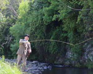 Otago Fish &amp; Game councillor John Highton re-enacts in November this year the first licensed...