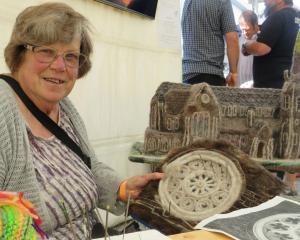 Margaret Williamson has recreated a model of the Christ Church cathedral and is completing a rose...