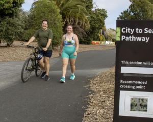 Kiran Skelton and Meredith Harrison from Linwood are regular users of the pathway. Photo: Geoff...