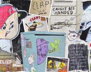 "Clap" tags and accompanying street art have been cropping up across Invercargill in a range of...