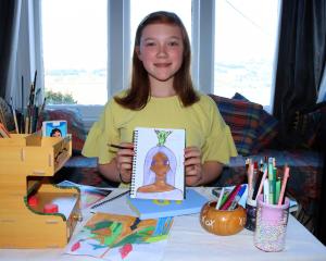 Aiming to celebrate the art of young people is Sylvie Wardell, 11, of St Leonards. PHOTO: SAM...