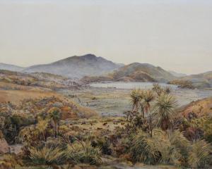 Jenny Wimperis, Dunedin from the Hill 1885, watercolour on paper. Photo: collection of the...