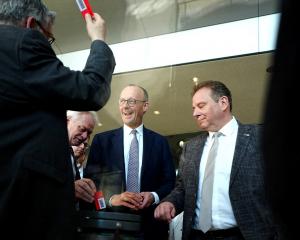 Friedrich Merz, Germany’s chancellor-in-waiting, casts his vote following an extraordinary...