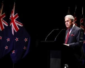Winston Peters delivering his State of the Nation speech. Photos: RNZ/Nate McKinnon